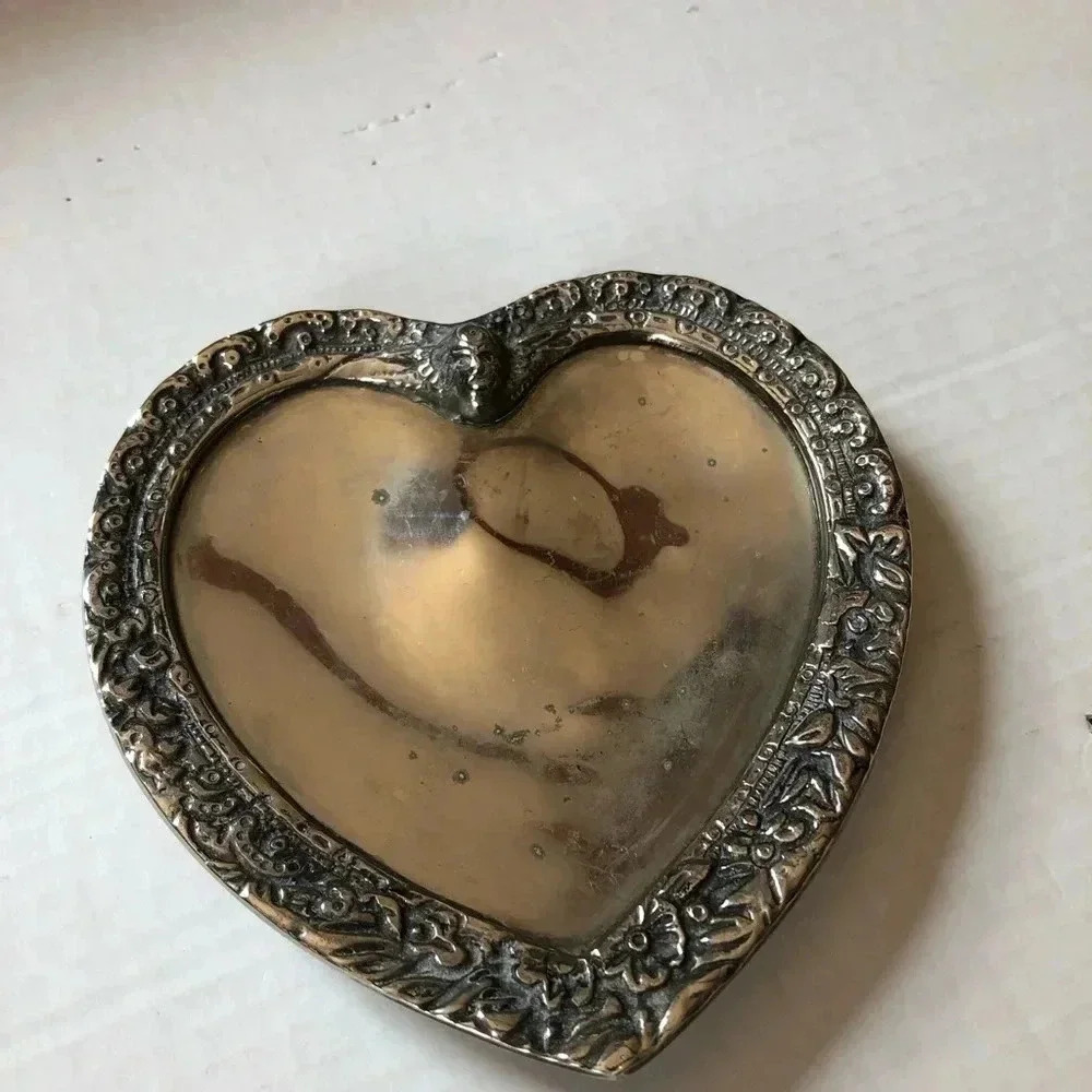 Vintage  Ornate Silver Trinket Dish - Picture 9 of 11
